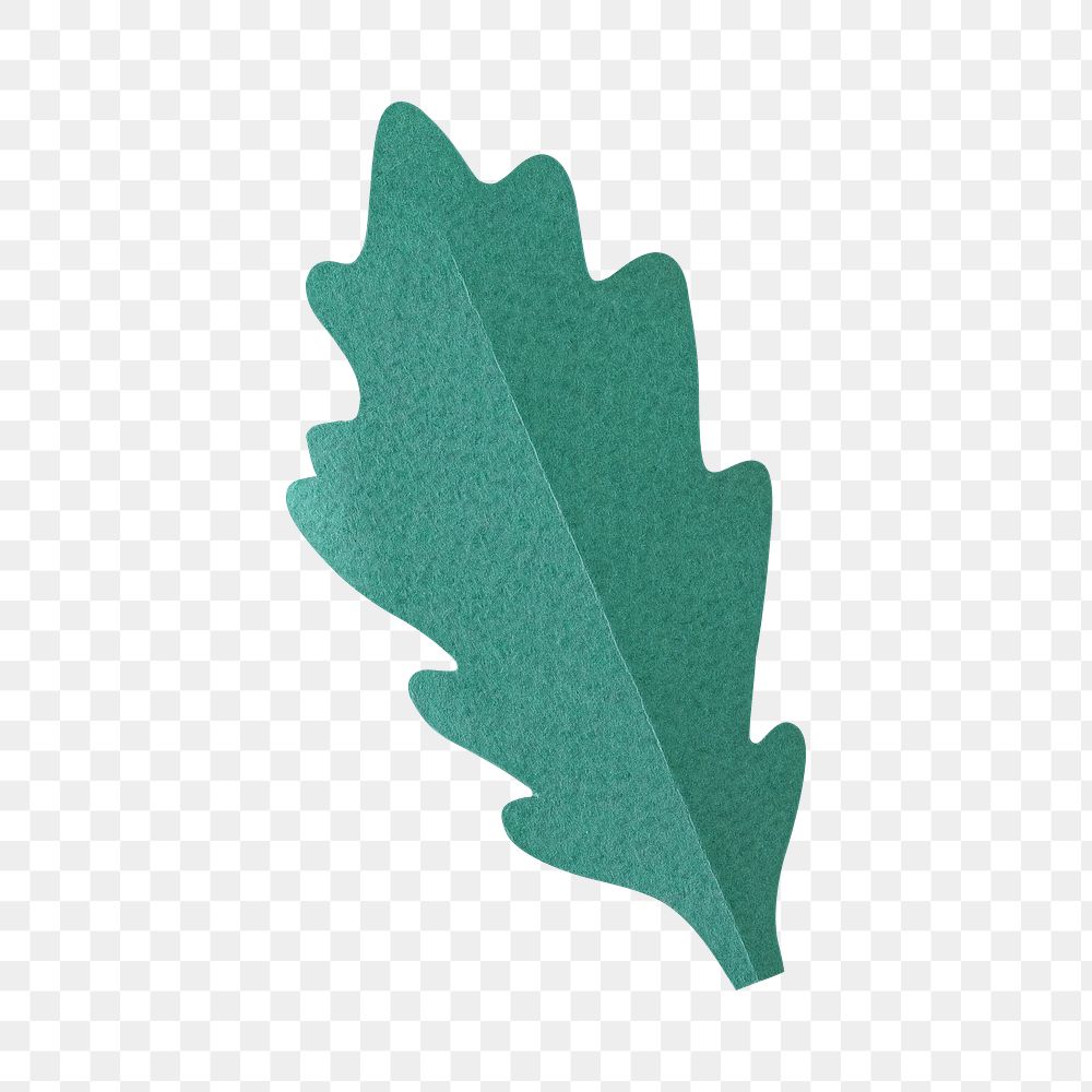 Green fern leaves paper craft transparent png