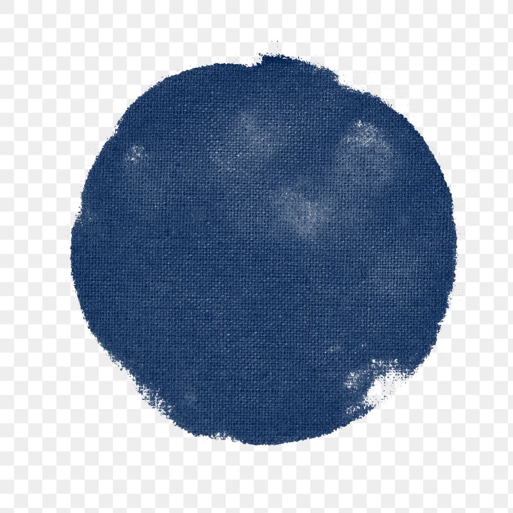 Circle png blue block print sticker