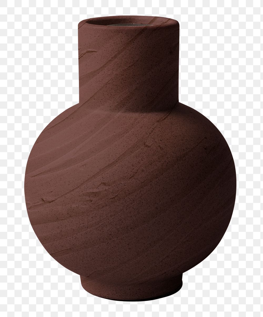 Png textured ceramic vase mockup
