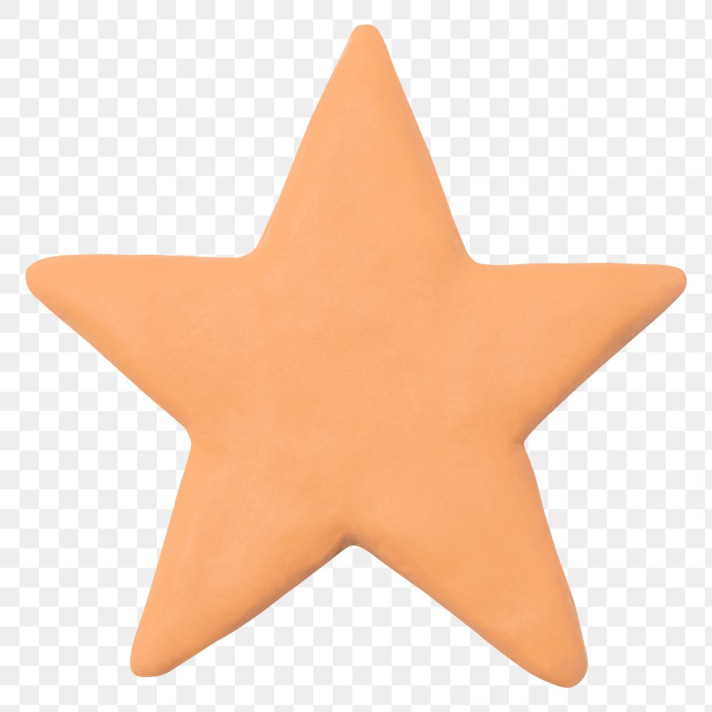 Star png dry clay color cute graphic for kids