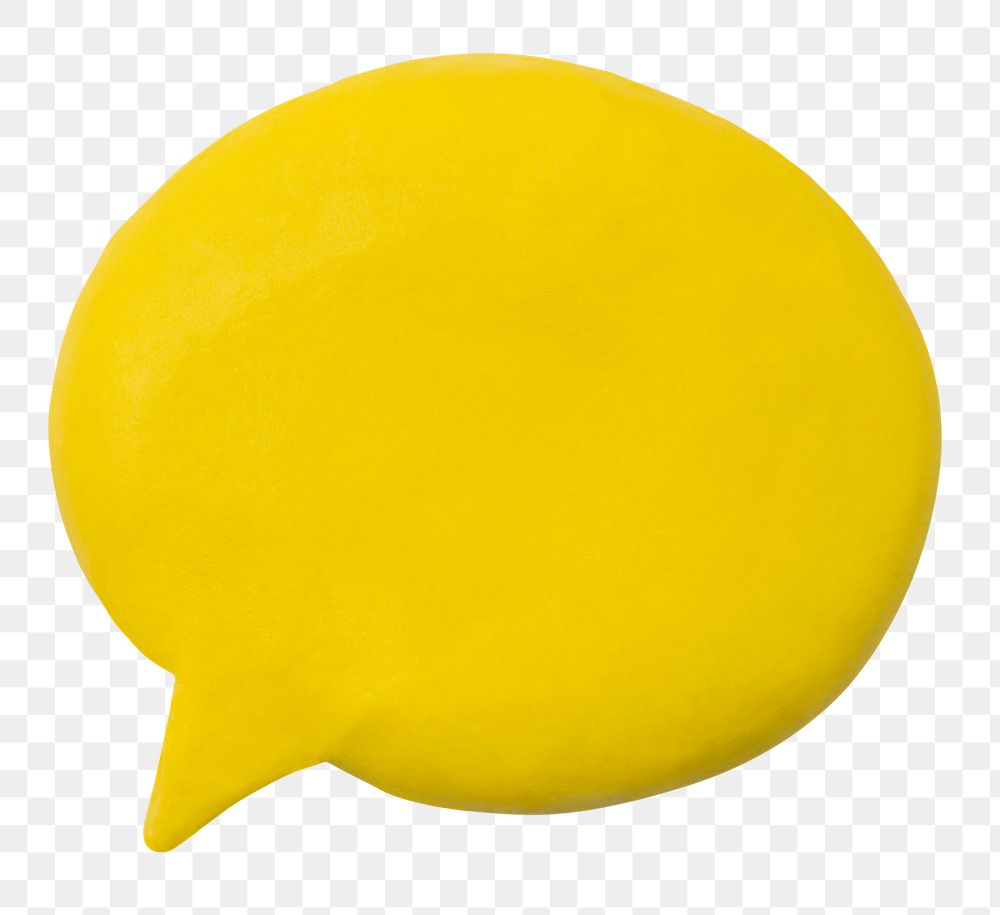 Png speech bubble clay icon cute DIY marketing creative craft graphic