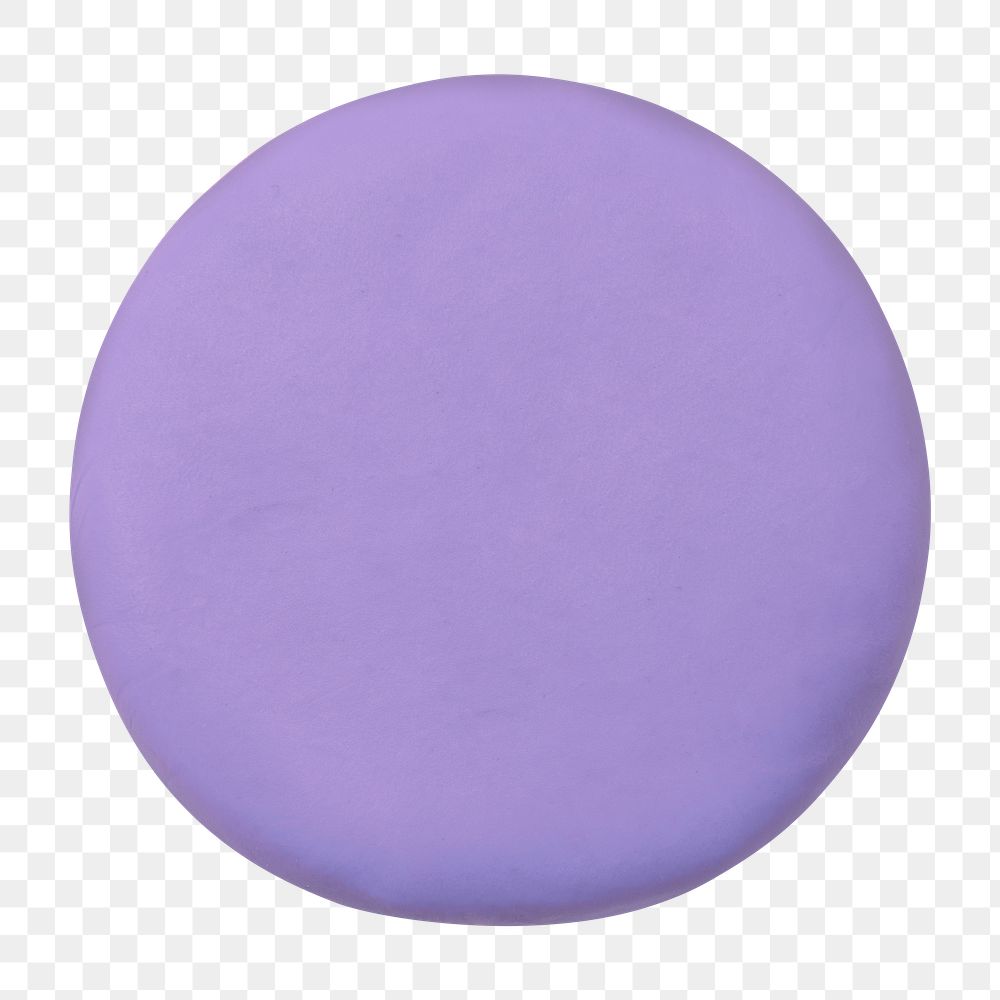 Png clay circle geometric shape purple cute graphic for kids