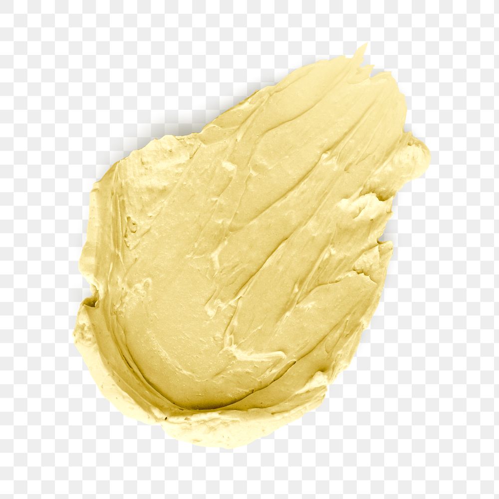 Png yellow cream smear design element texture