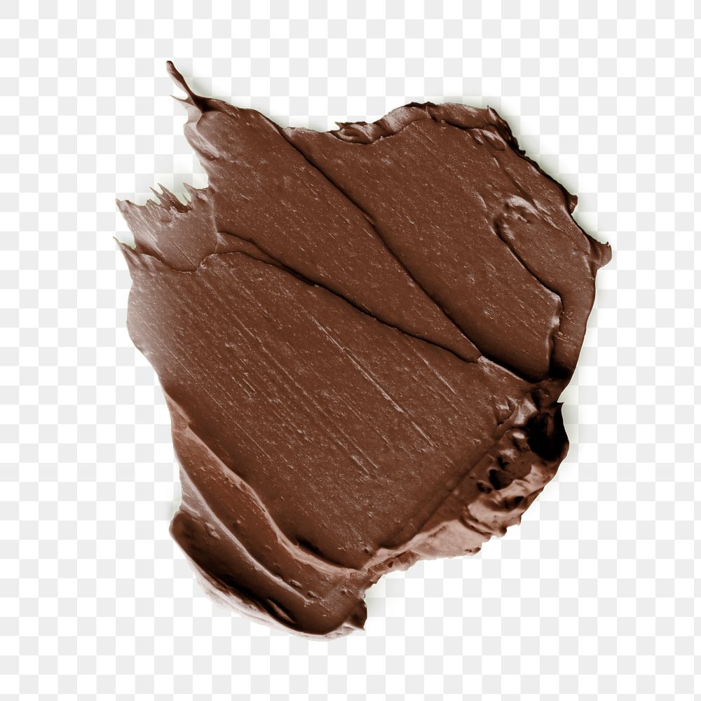 Png brown cream smear design element texture