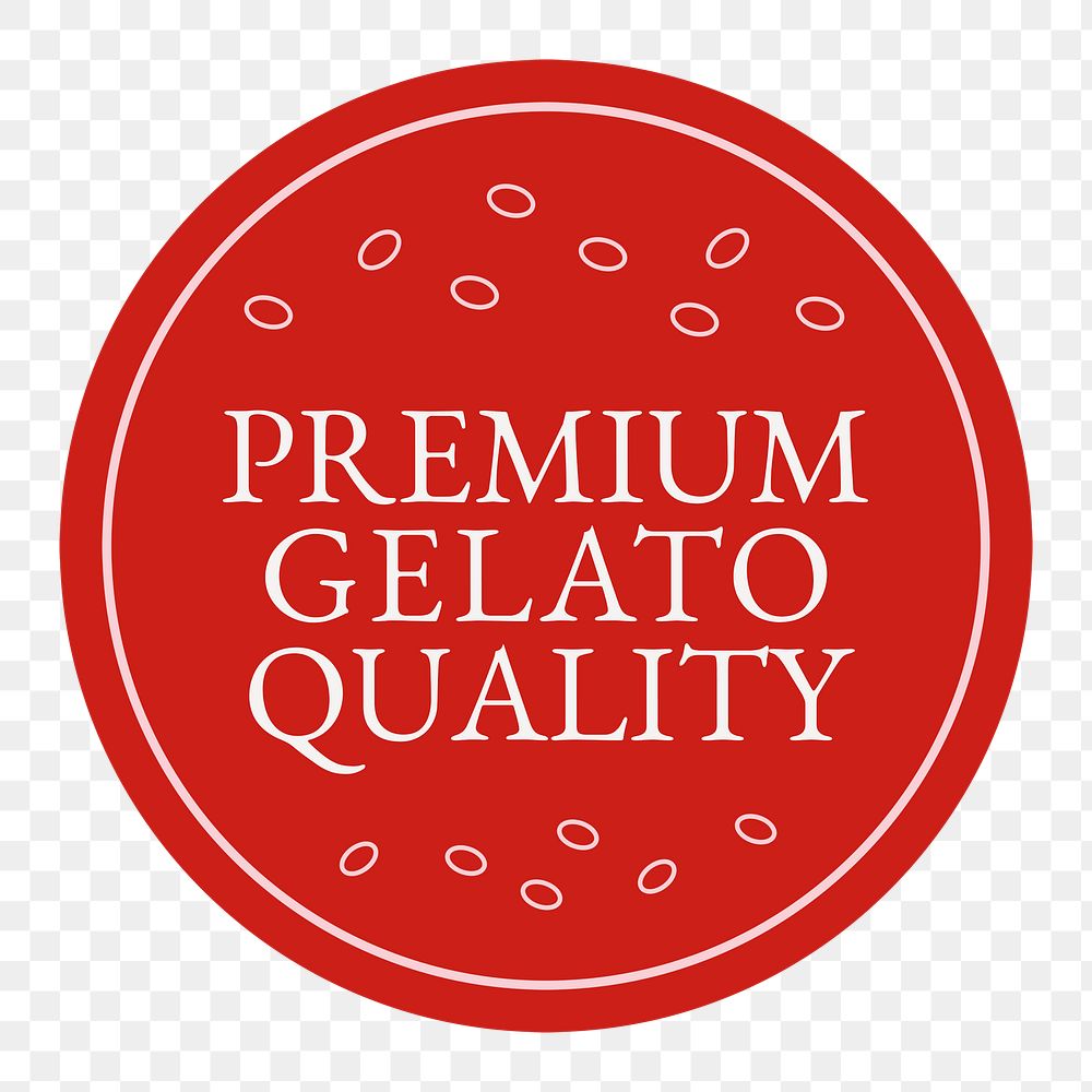 Png gelato business logo in red color