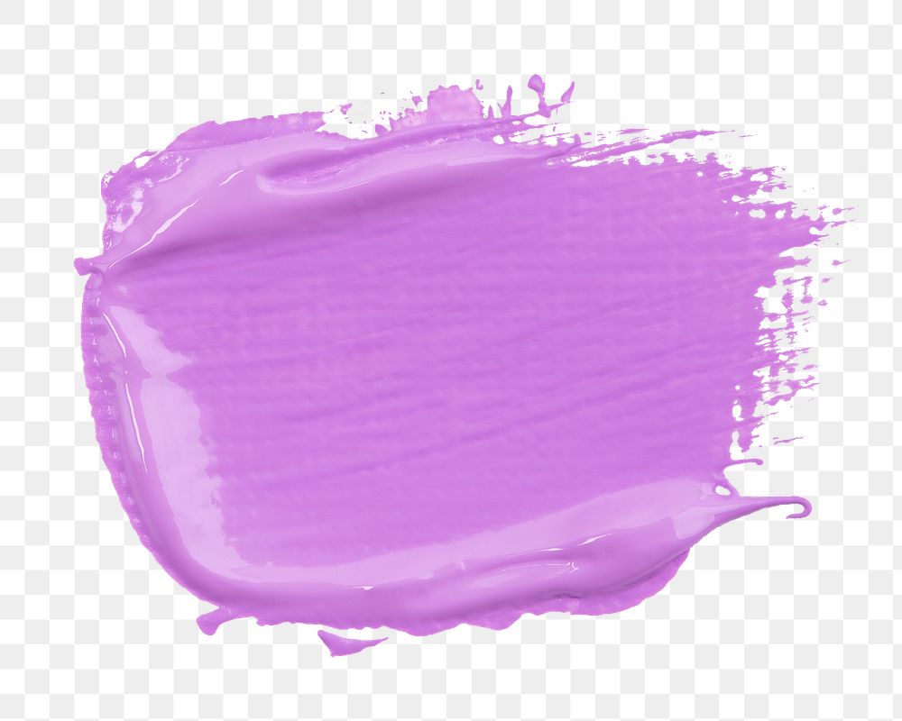 Purple paint smudge textured png brush stroke creative art graphic