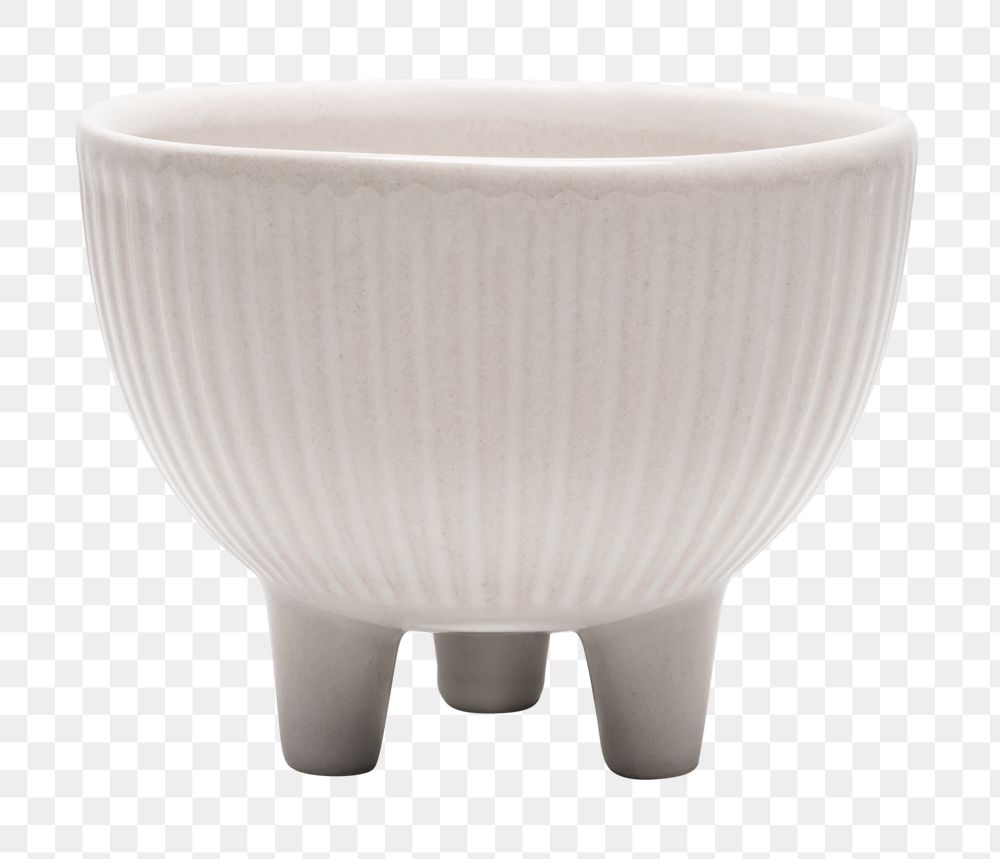 Textured white pot png mockup for small plants