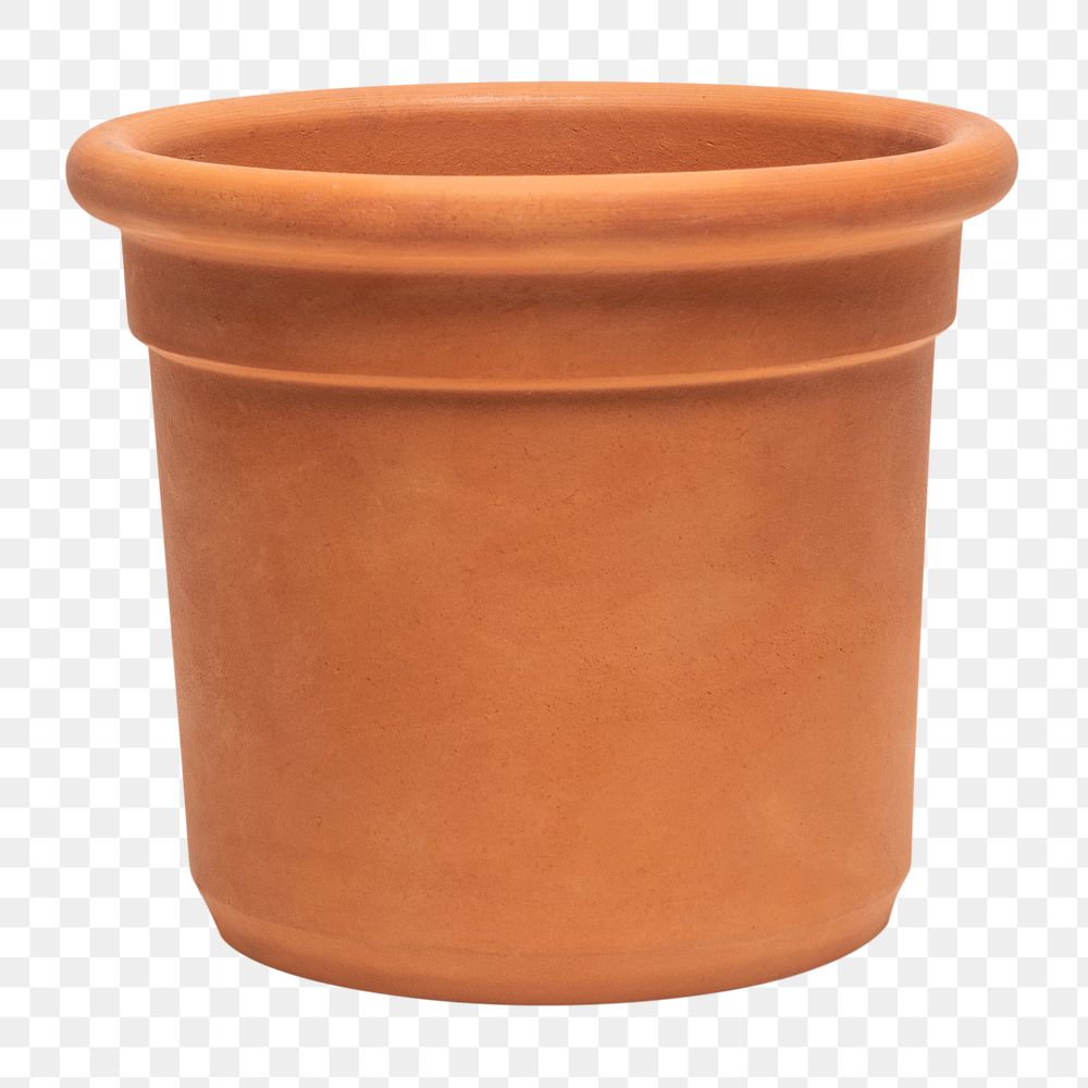 Terracotta png plant pot mockup