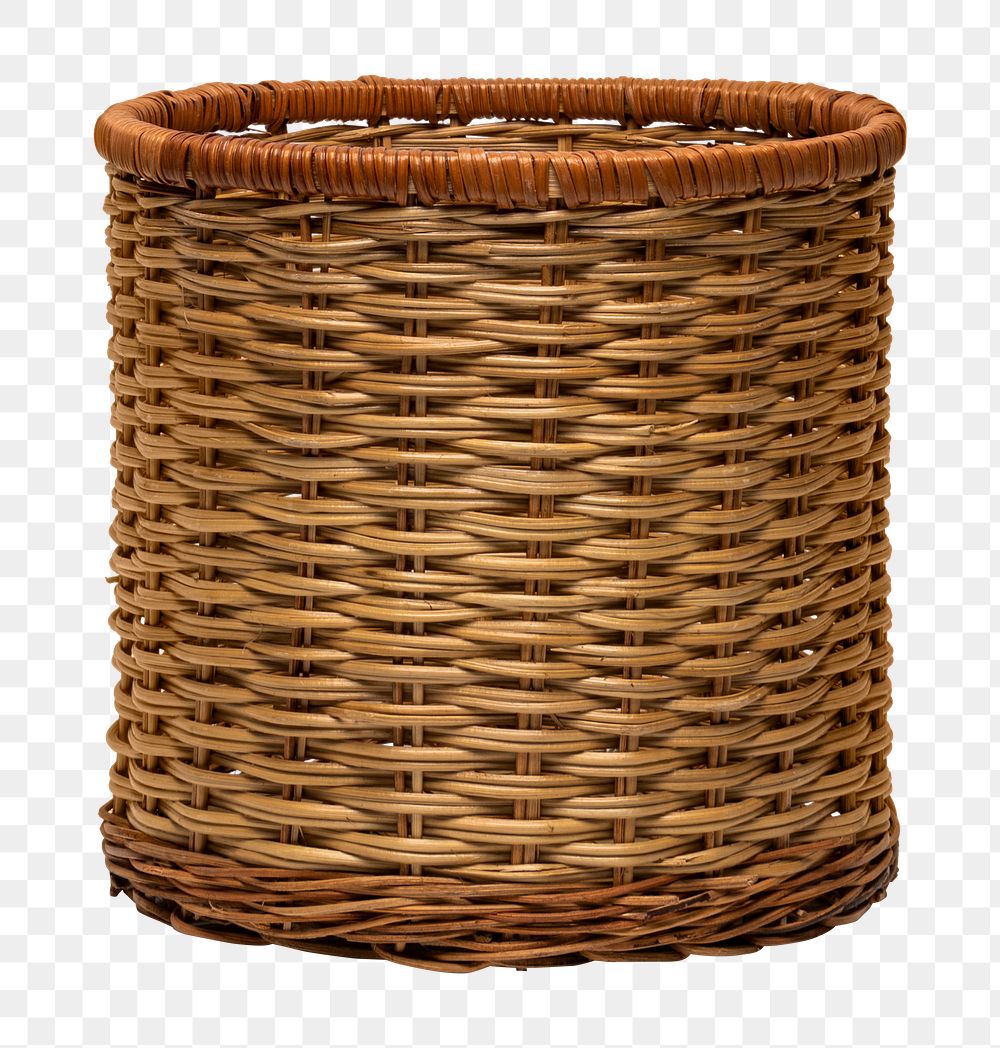 Woven basket mockup png eco friendly houseplant pot
