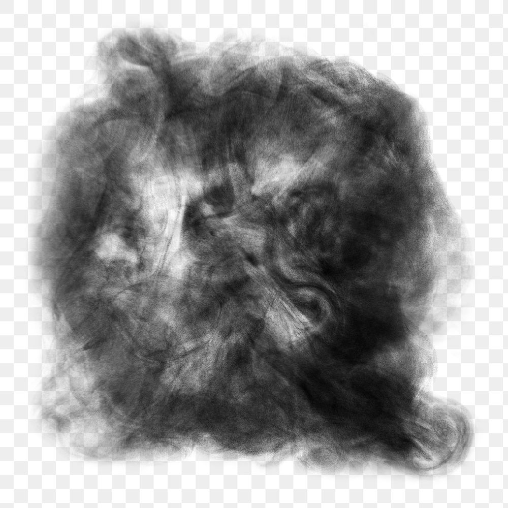 Black smoke png textured effect, abstract design