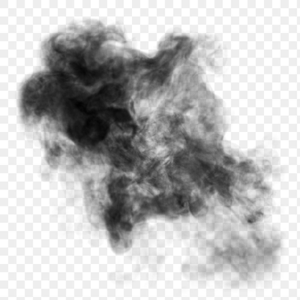 Black smoke png textured effect, abstract design