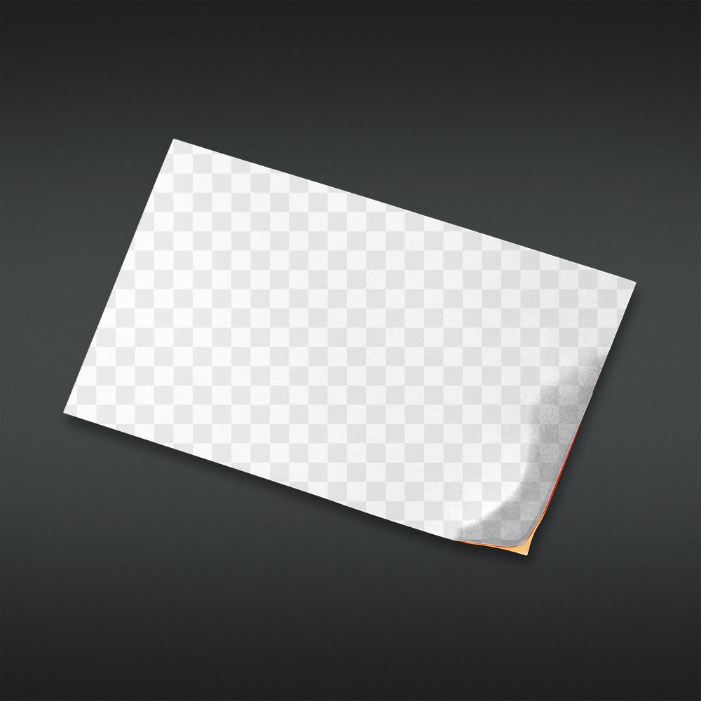 Business card png mockup, transparent blank design space