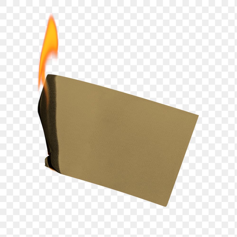 Burning paper png, kraft blank design space image