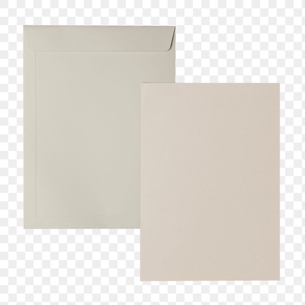 Beige envelope png, blank card with design space