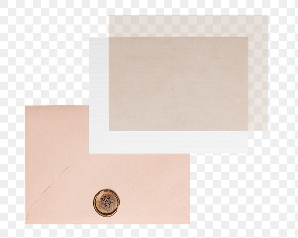 Aesthetic envelope png, pink corporate identity design