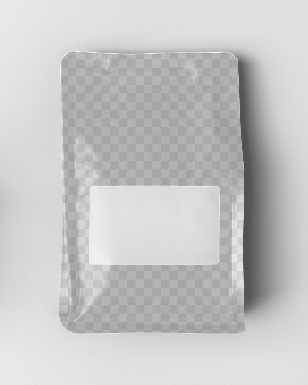 Transparent png, coffee bag mockup, blank label, product packaging design