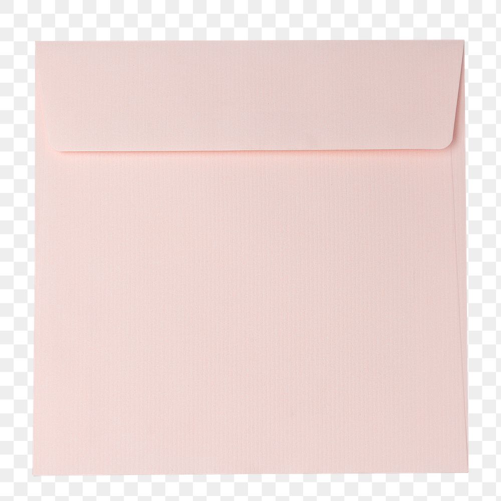 Pink envelope png, stationery sticker