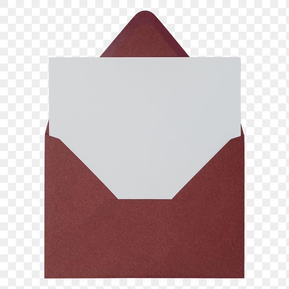 Red envelope png, white blank card, stationery sticker