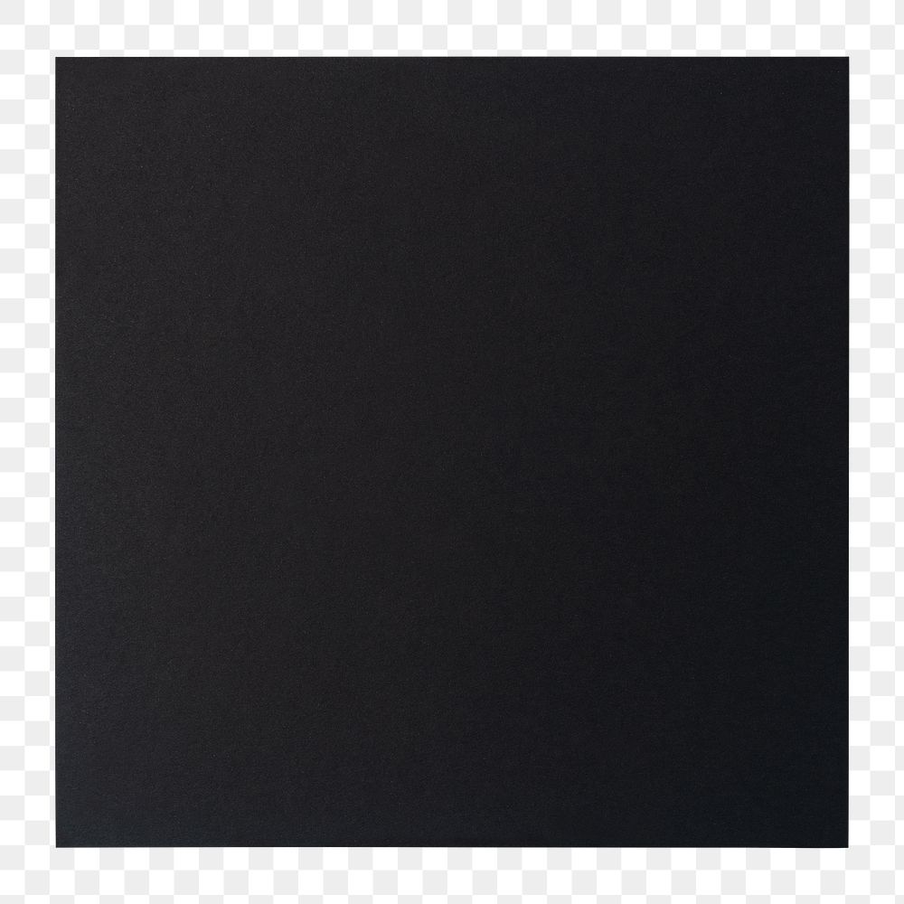 Black note paper png, transparent background