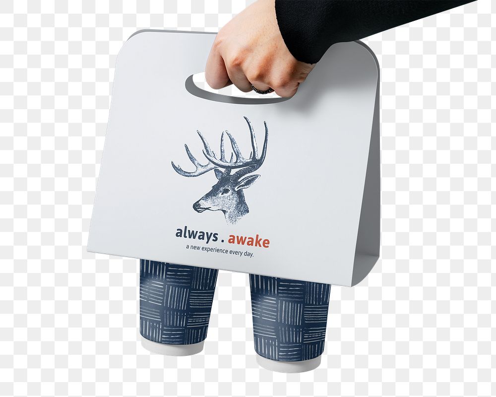 Product png, paper cup holder, | Premium PNG Sticker - rawpixel