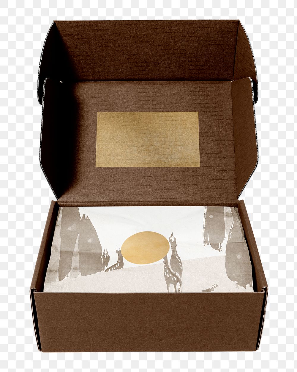 Christmas paper box png, package delivery