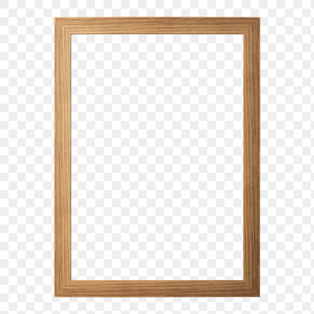 Wooden frame mockup png, digital sticker element