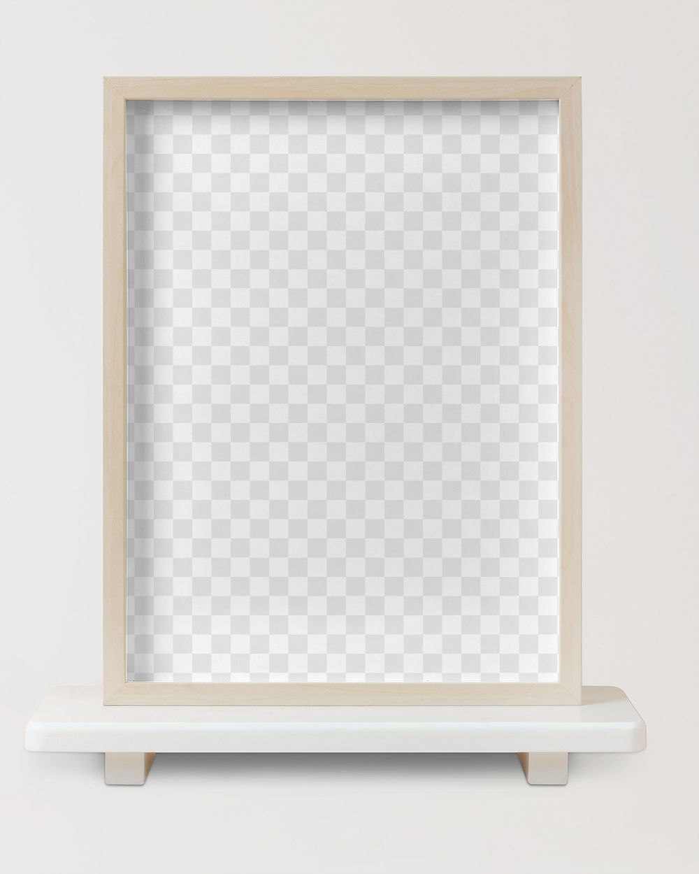 White frame mockup png, white background