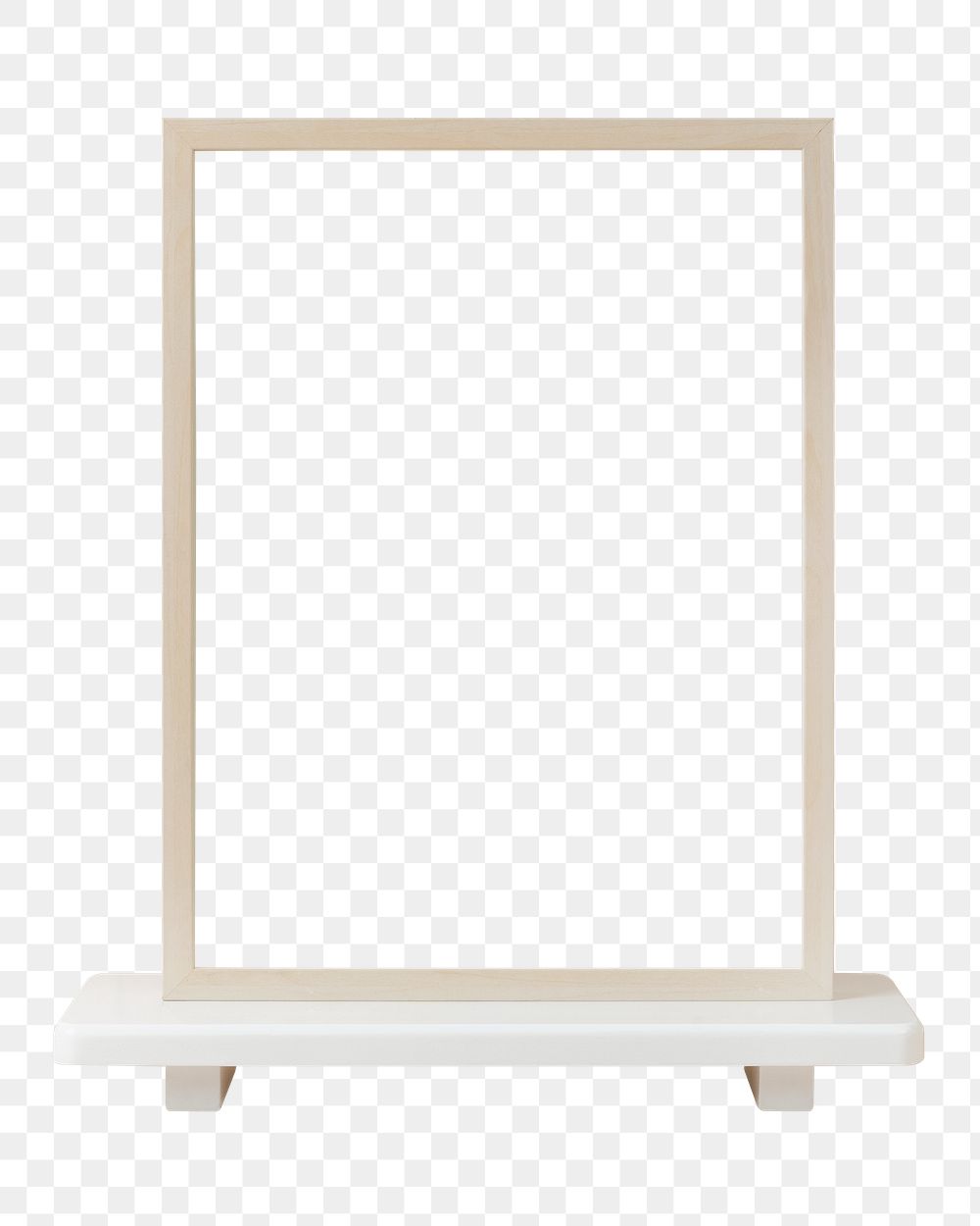 White frame mockup png, digital sticker element
