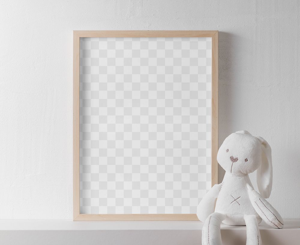 Frame png mockup, kids room, home interior decor