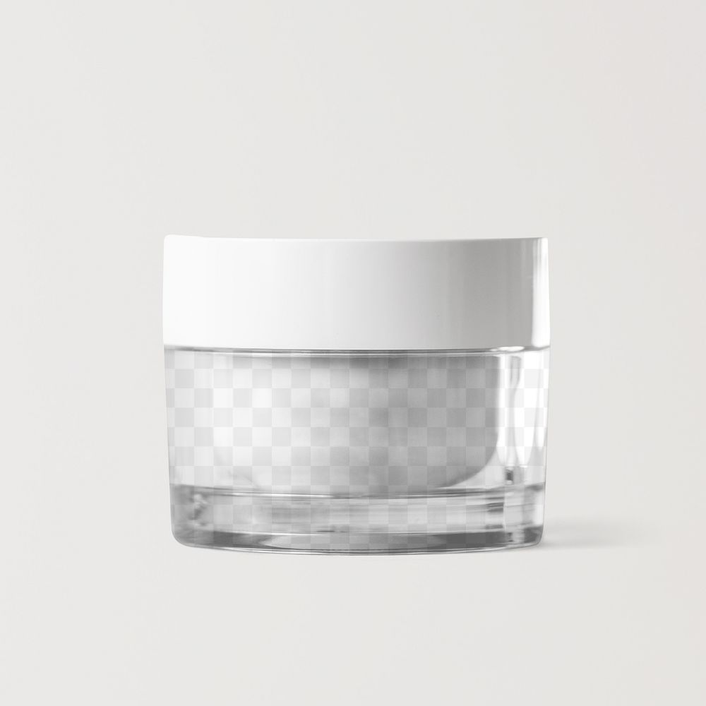 Cream jar mockup png, beauty product, cosmetic packaging