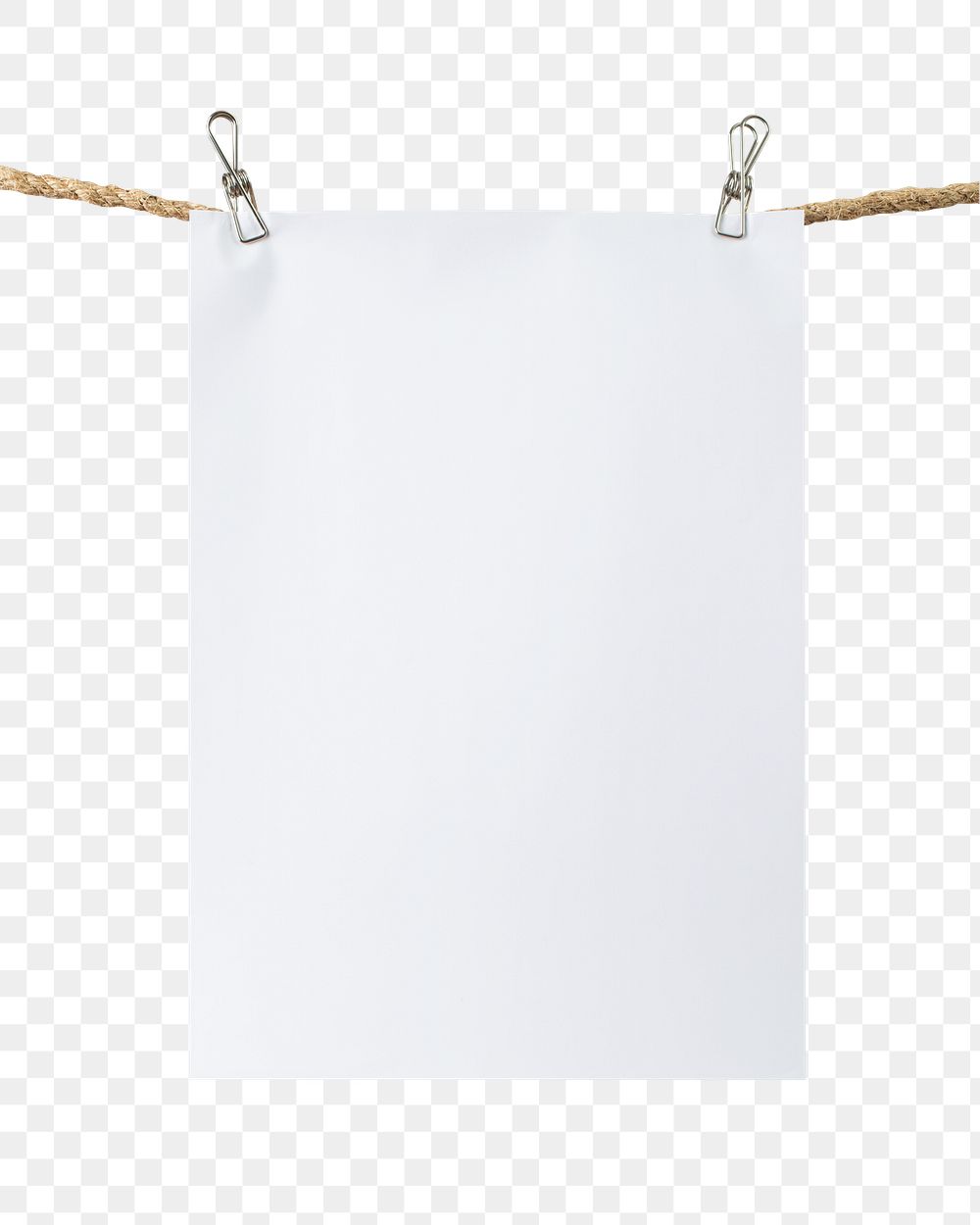 White poster png, wall decoration in transparent design