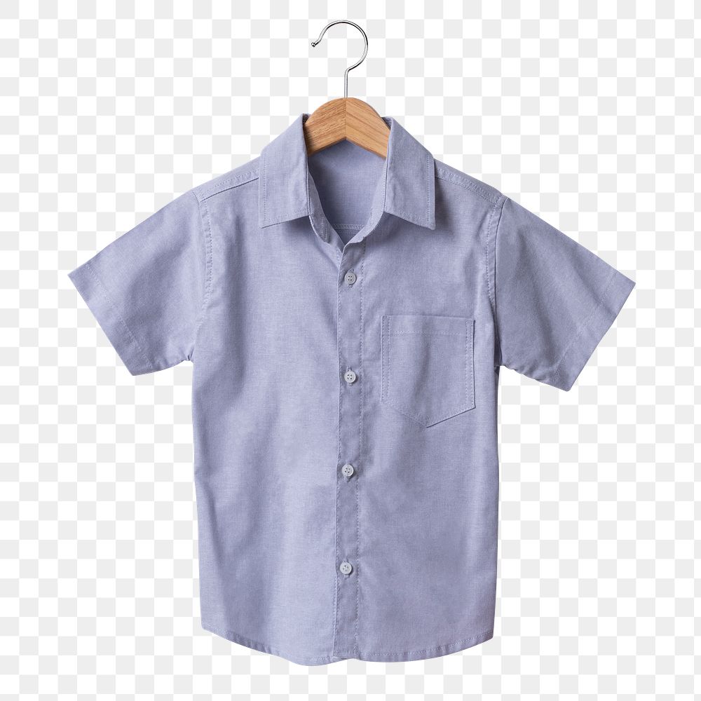 Purple shirt png, kids apparel with blank design space transparent background