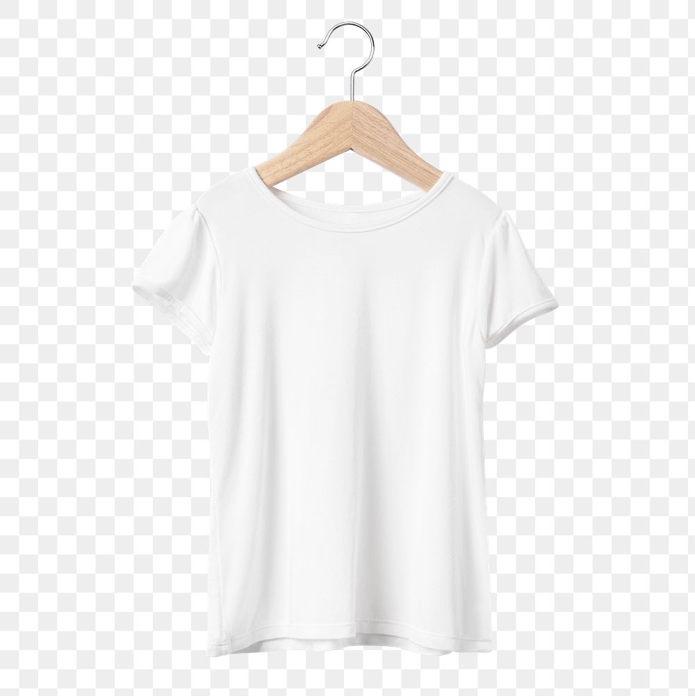 White t-shirt png, simple women's fashion, transparent design transparent background 