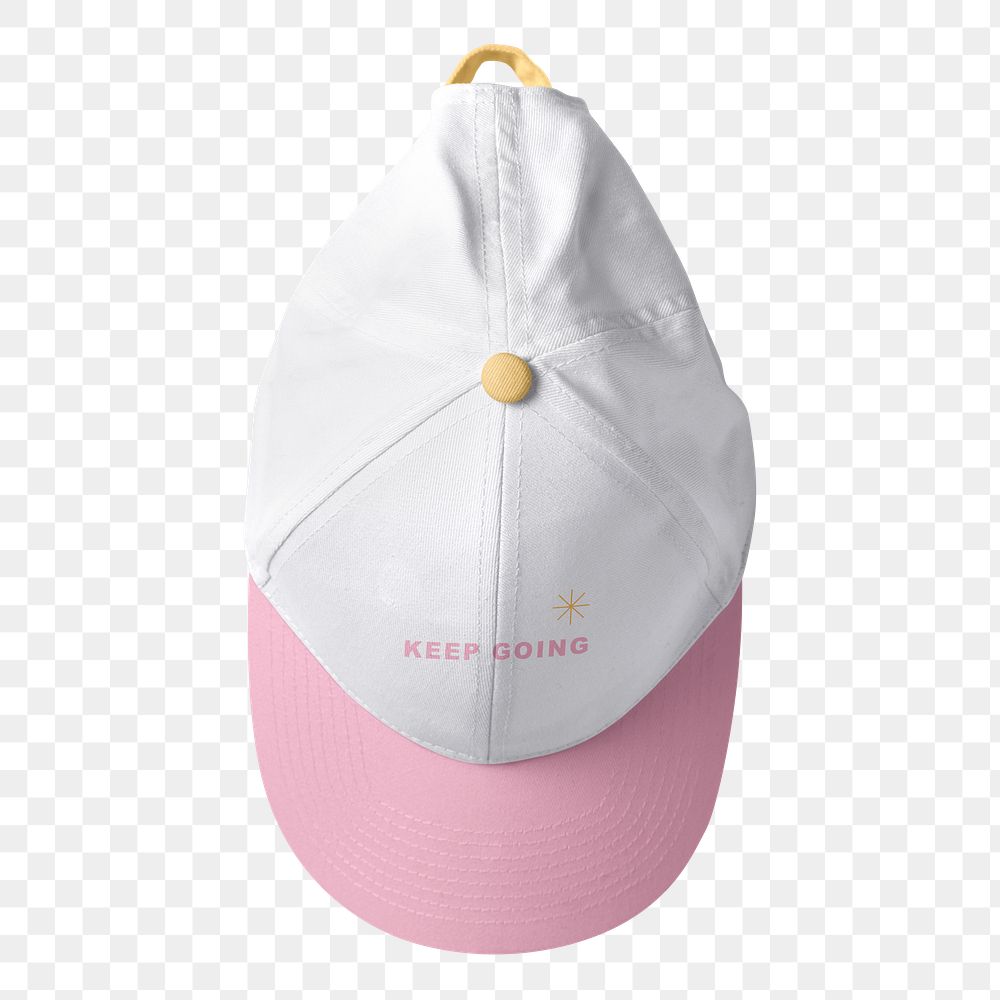 Cap png, pink headwear fashion with design space