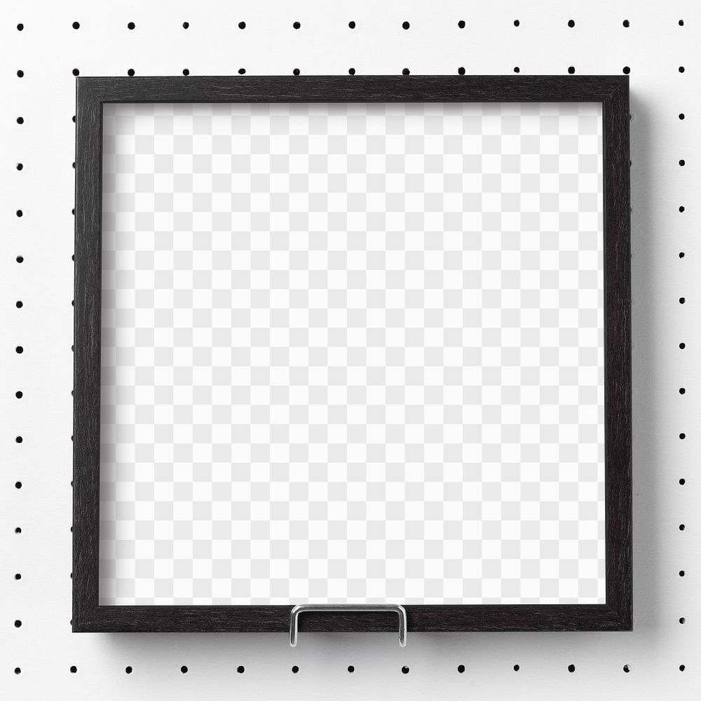 Photo frame png mockup, transparent square shape