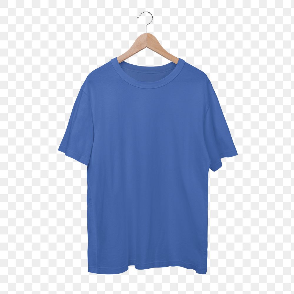 Blue oversized t-shirt png, unisex fashion design