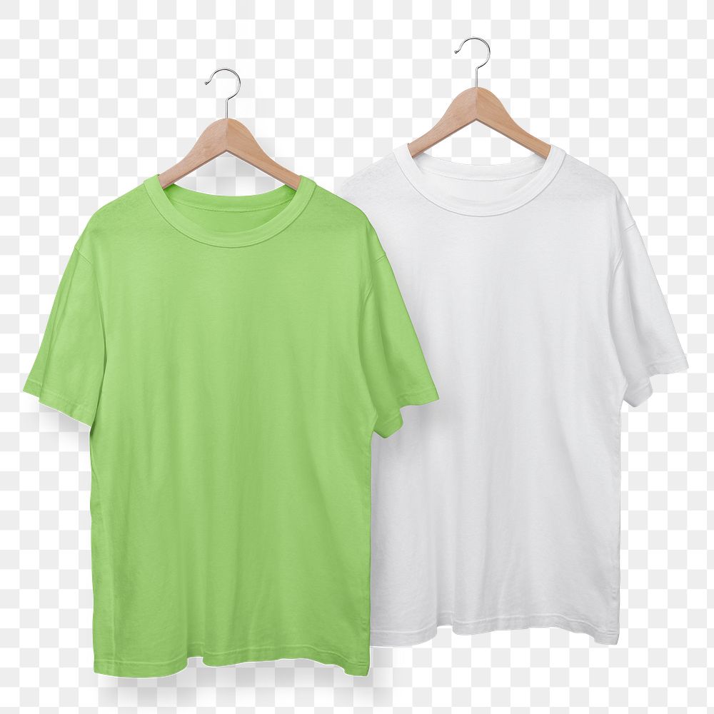 Oversized t-shirt png, unisex fashion with green design