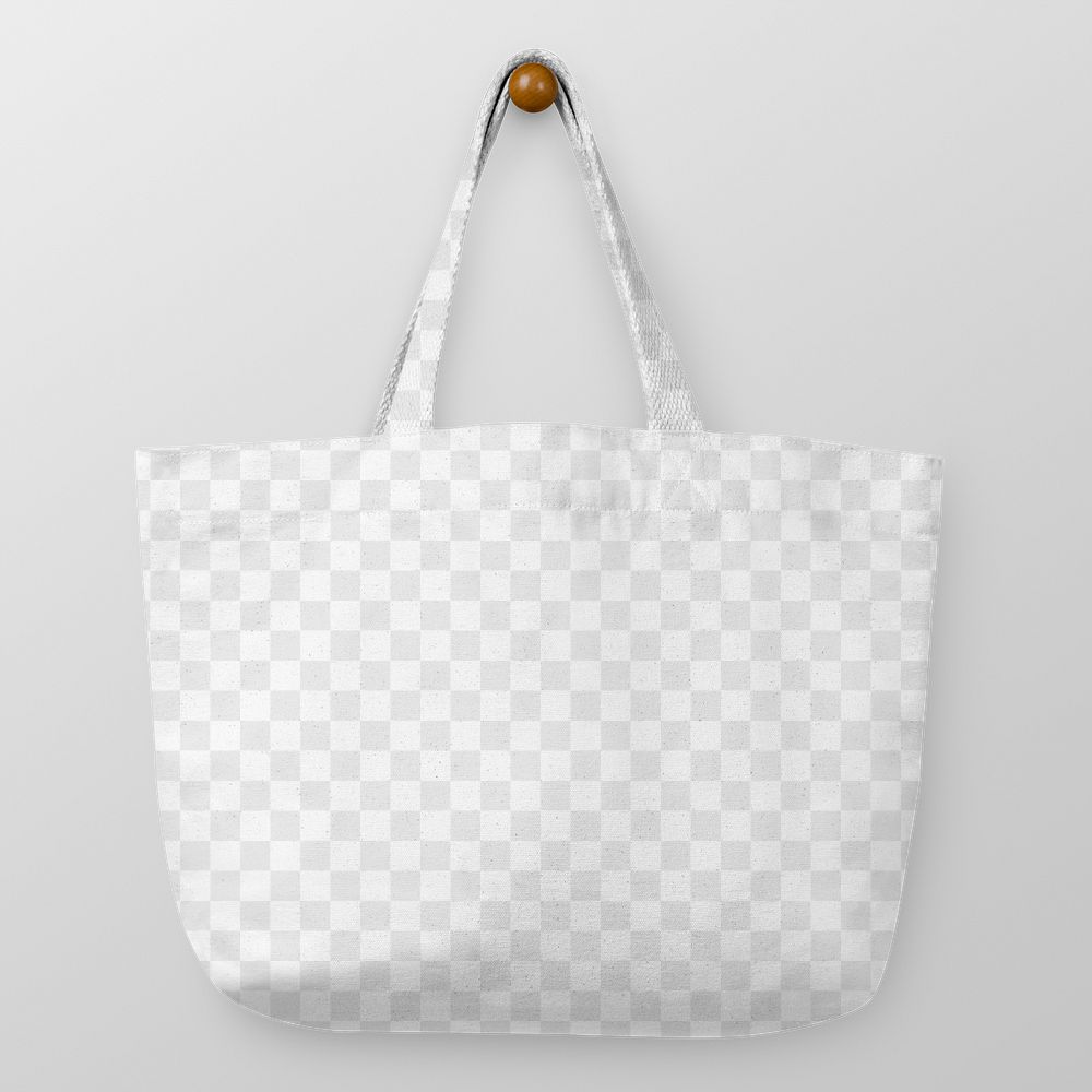 Tote bag mockup png transparent, environmental friendly product