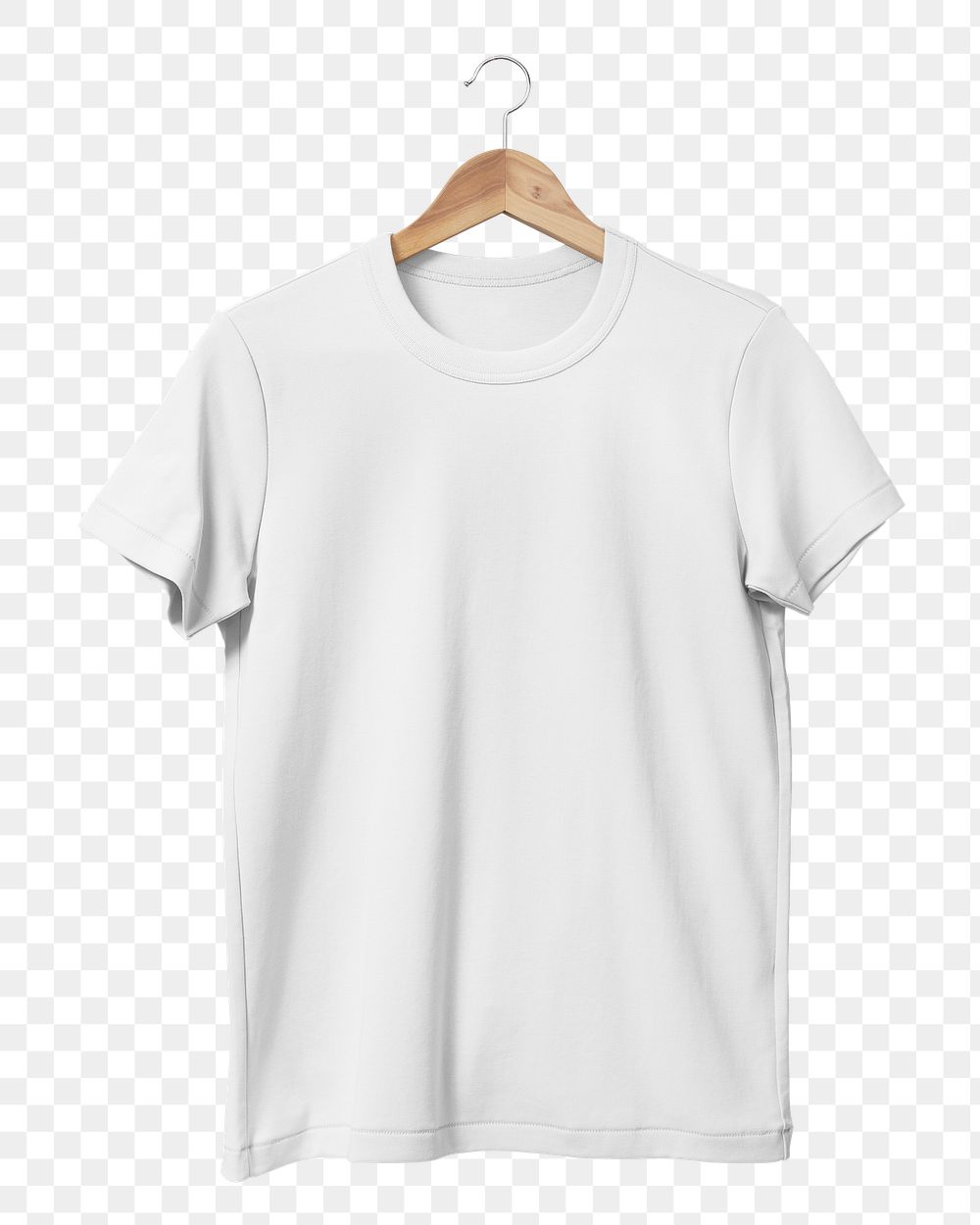 T-shirt png, white simple fashion, transparent design on transparent background