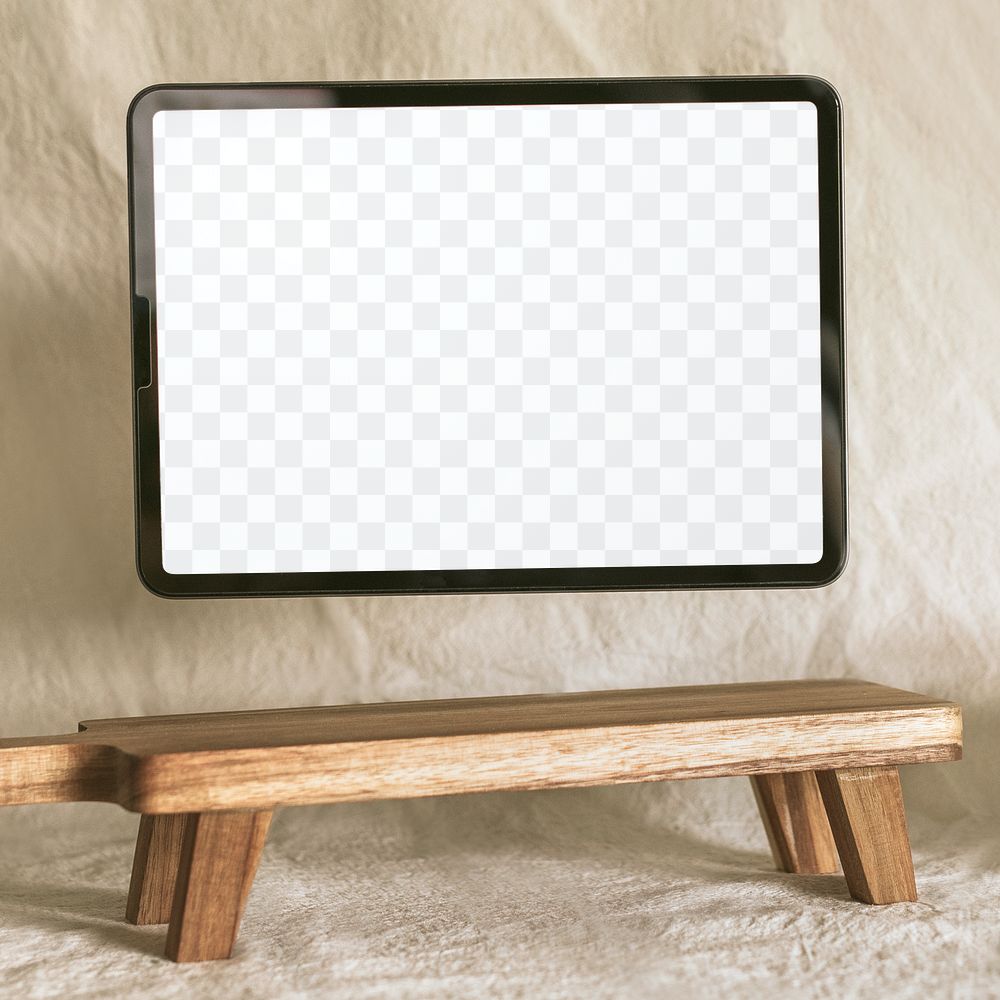 Digital tablet png mockup, transparent screen