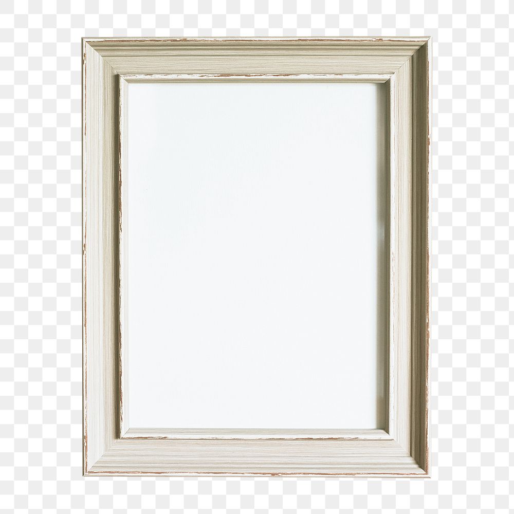 White wooden frame png, design space