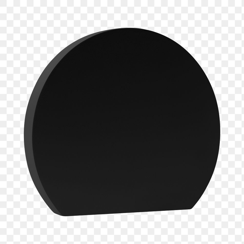 Black png round badge, geometric design element, isolated object design
