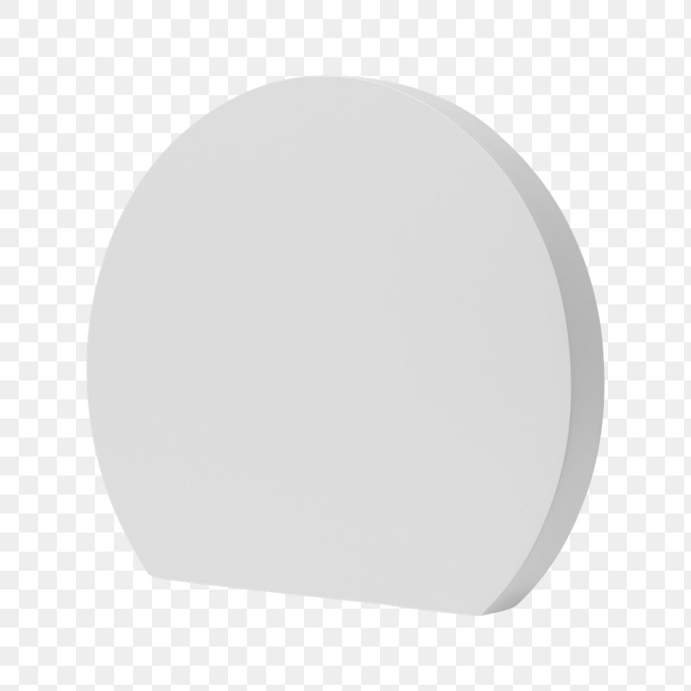 Gray round badge png, geometric design element, isolated object design