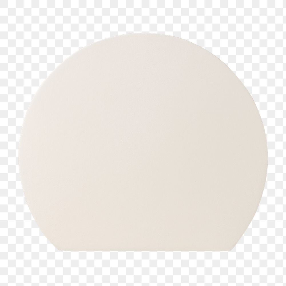 Beige round badge png, geometric design element, isolated object design