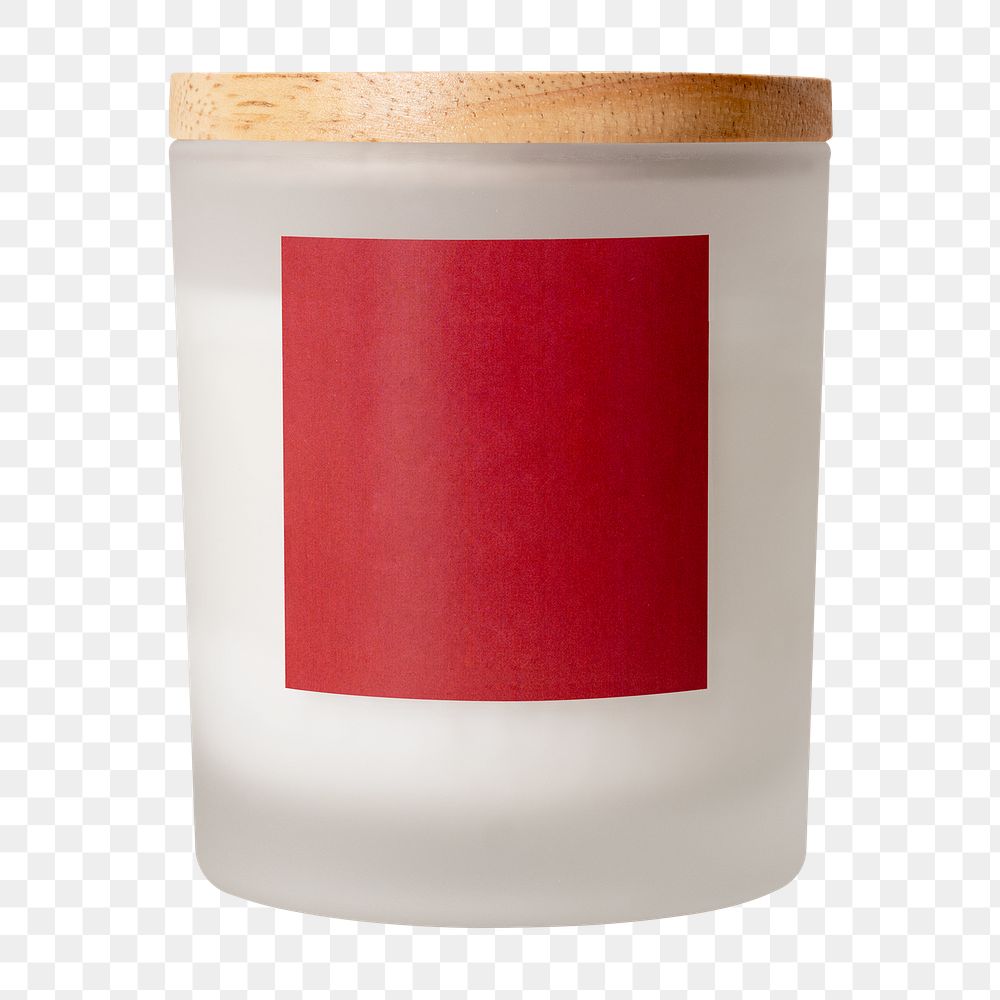 Aroma candle png, home spa product packaging, isolated object design