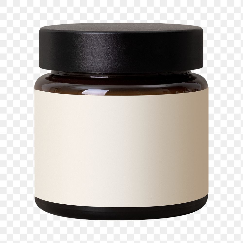 Cream jar png, beauty product packaging, isolated object design