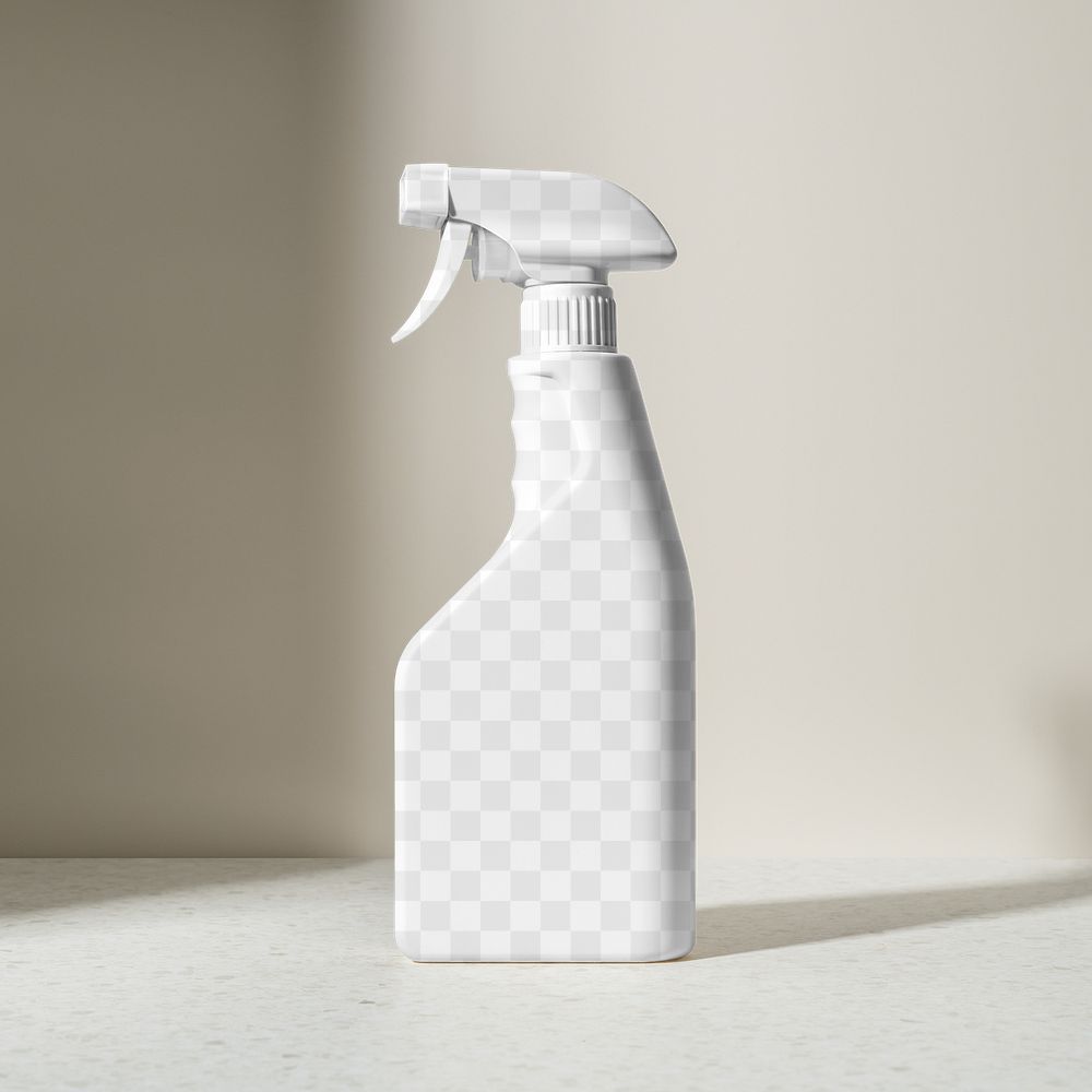 Fabric spray bottle png mockup, laundry essentials