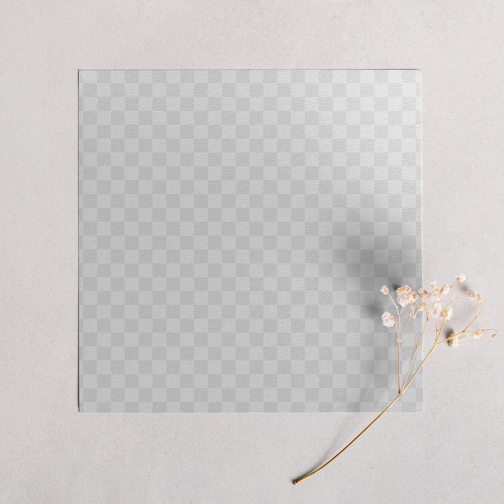 PNG transparent invitation card mockup