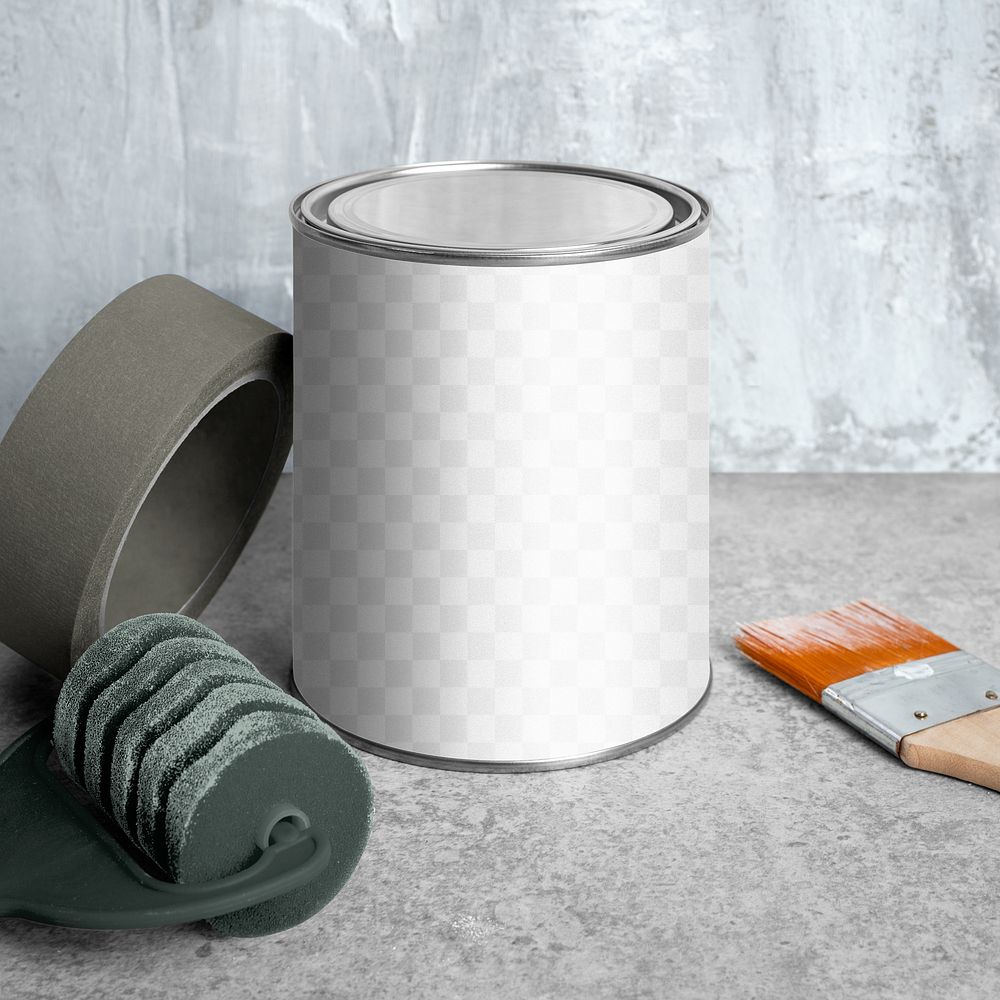 PNG paint bucket mockup transparent design, home DIY