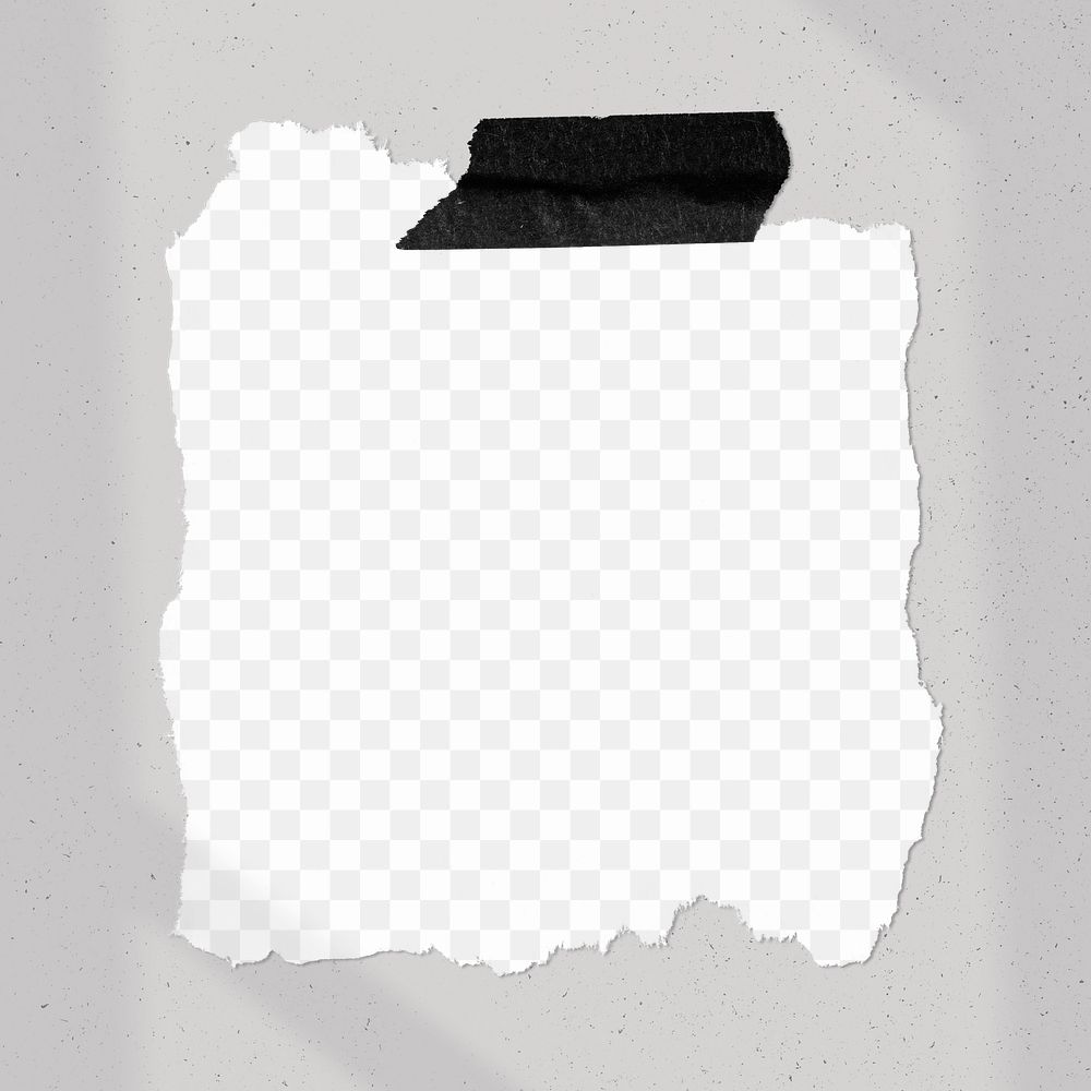 Torn paper png mockup, stationery on transparent design